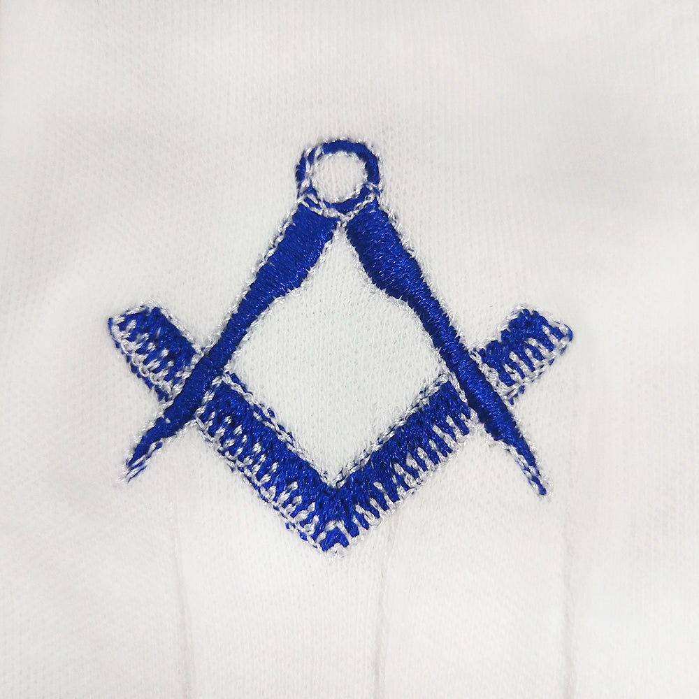 Masonic U.S. Blue Square & Compass White Gloves mysite