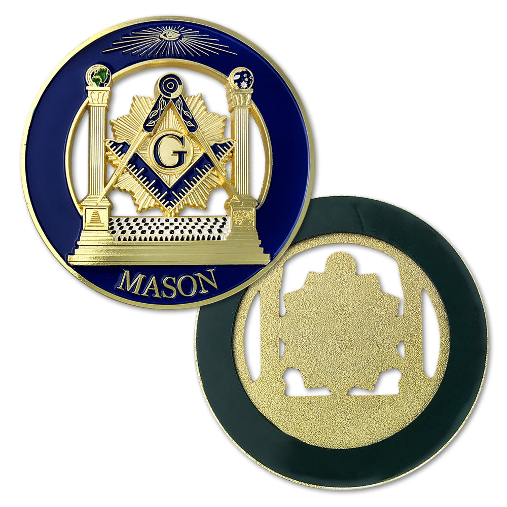 Mason Double Columns Round Auto Car Emblem mysite