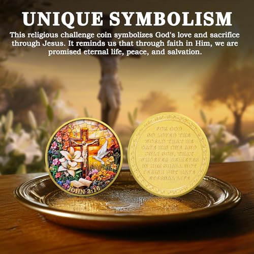 Jesus Crucifixion Garden Christian Challenge Coin mysite