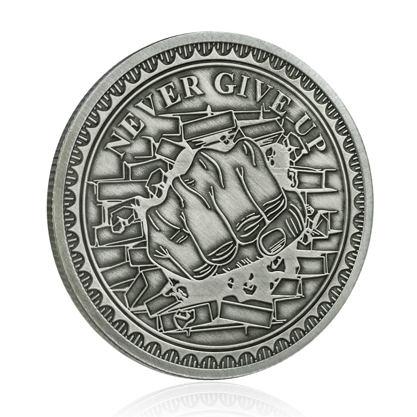 Inspirational Never Give Up Encouragement Challenge Coins mysite