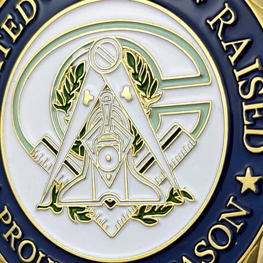Master Mason Masonic Gift-Faith Hope Charity Gold Plated Proud Freemason Challenge Coin mysite