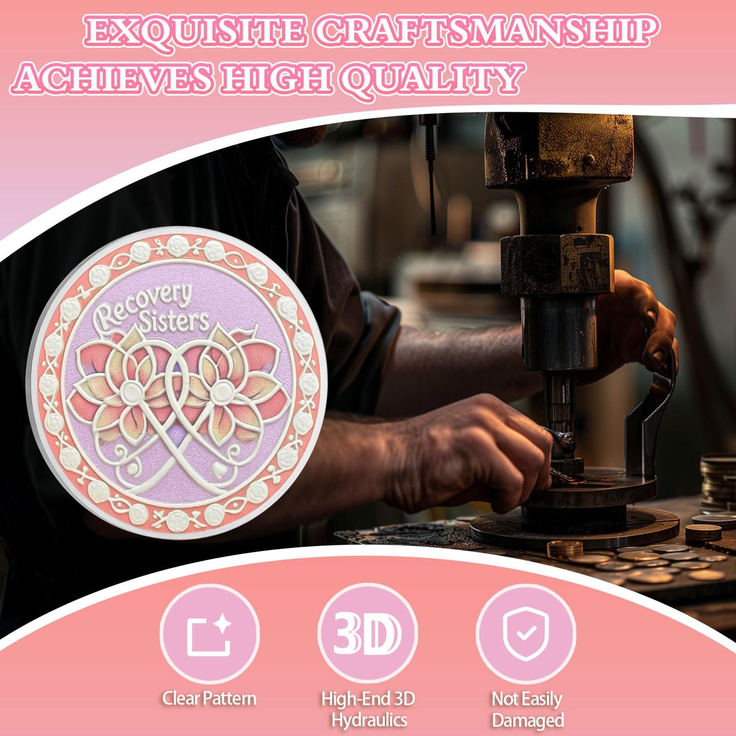 Never Alone Original Recovery Sisters Sobriety Coin mysite