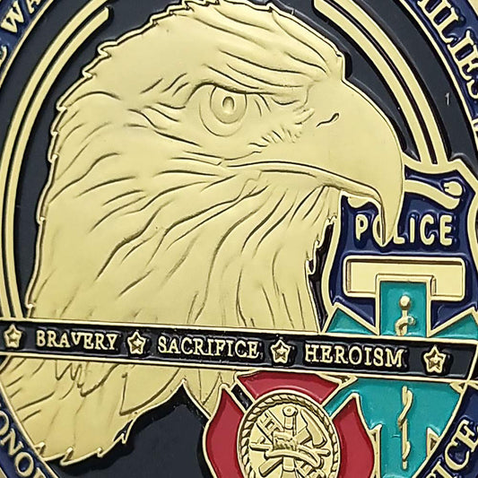 First Responders Hero Challenge Coin American EMS Police Firefighter Coin mysite