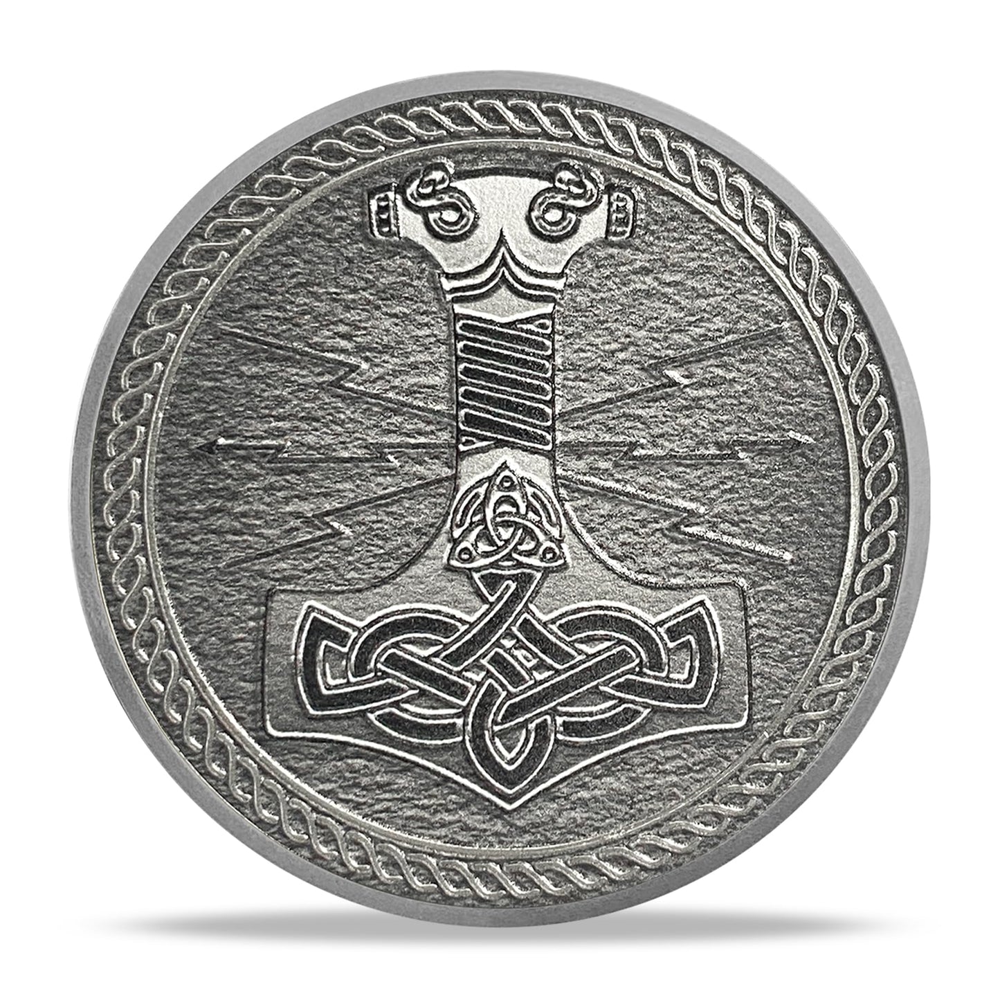 Thor Viking Norse God with Mjölnir and Runes Challenge Coin mysite