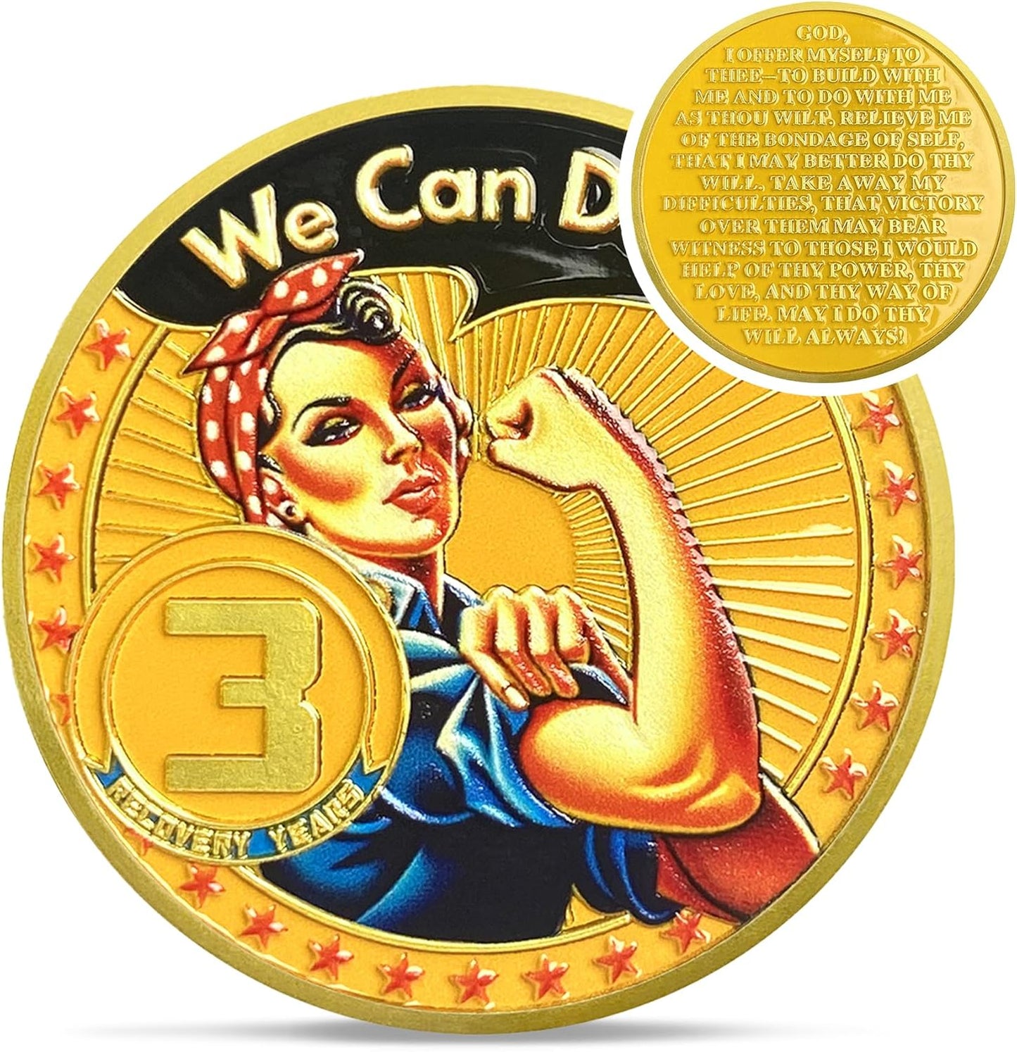 Rosie The Riveter 1-3 Year Sobriety Coin mysite