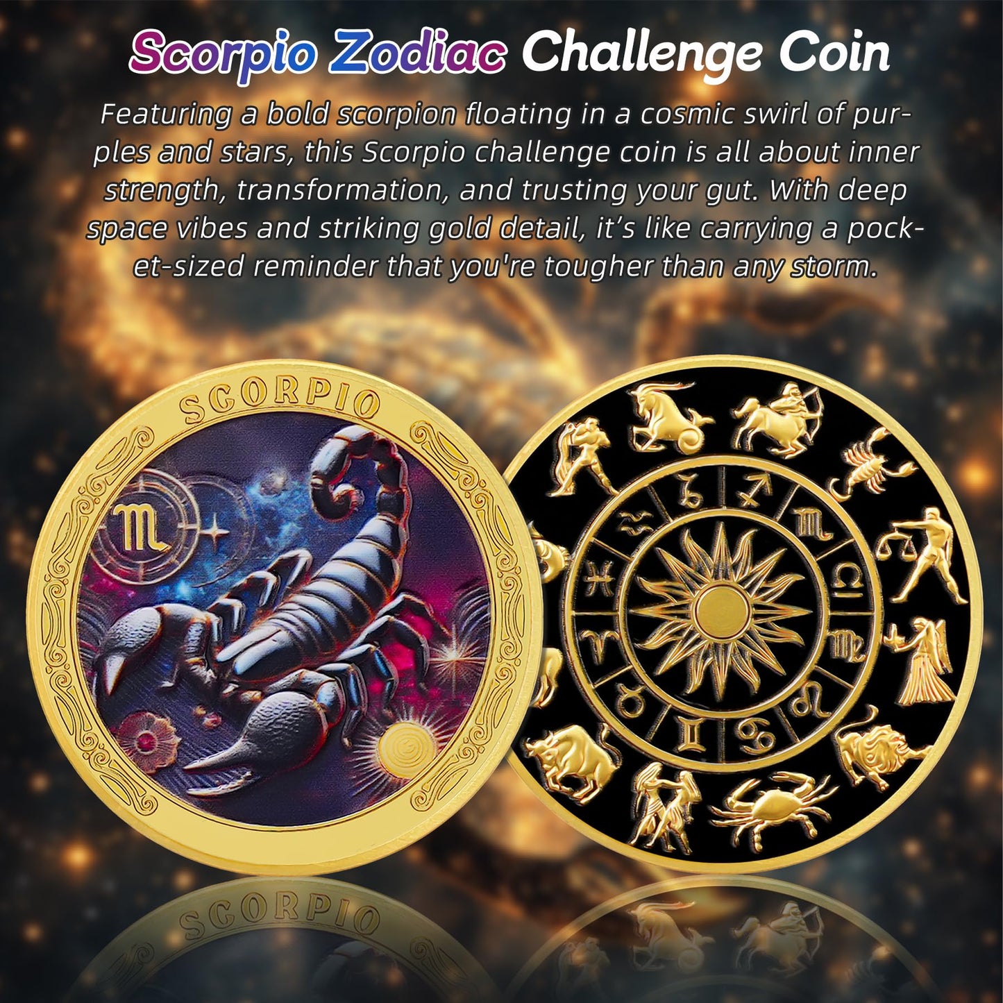 Scorpio 12 Zodiac Challenge Coin mysite
