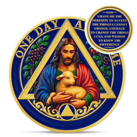 Personalized The Good Shepherd Blessing Sobriety Coin mysite