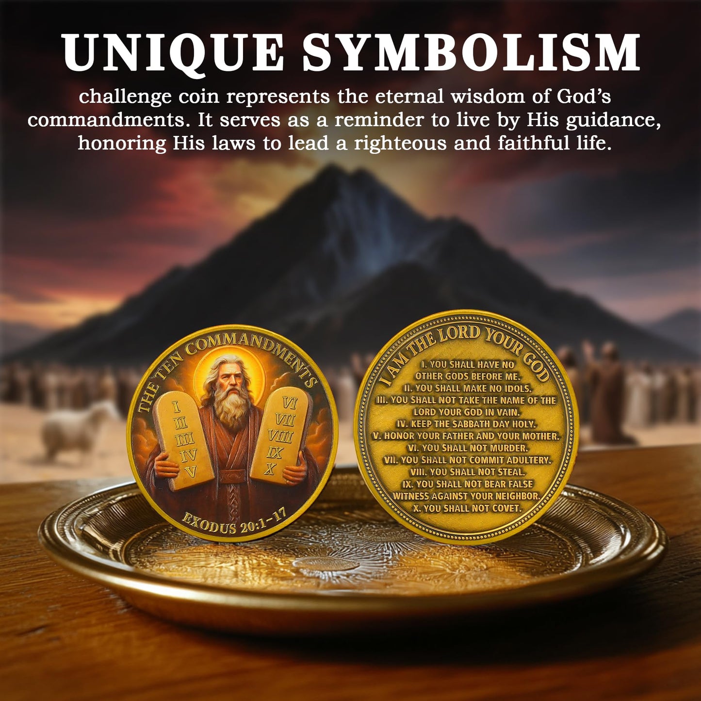 Ten Commandments Prayer Challenge Coin mysite