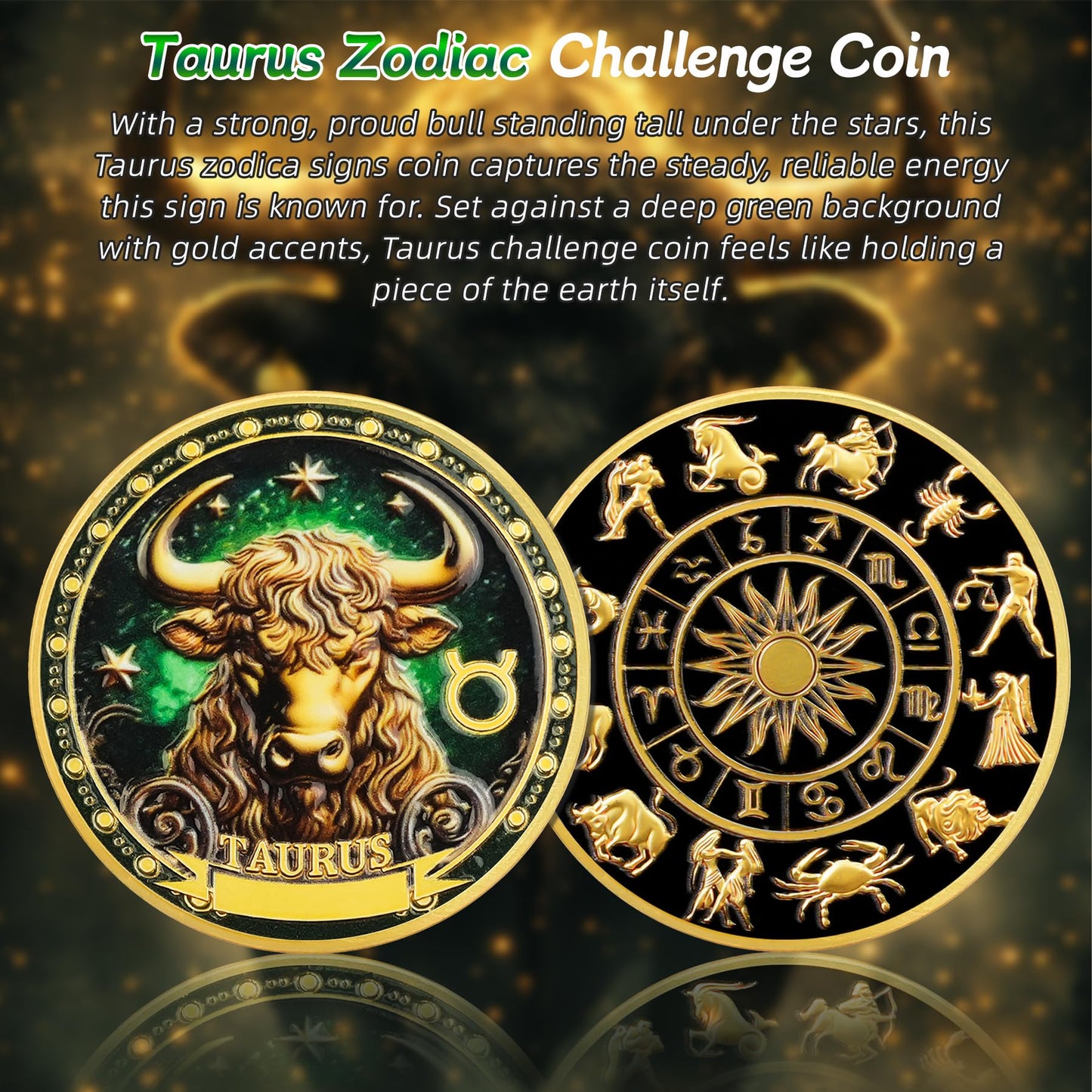 Taurus 12 Zodiac Challenge Coin mysite