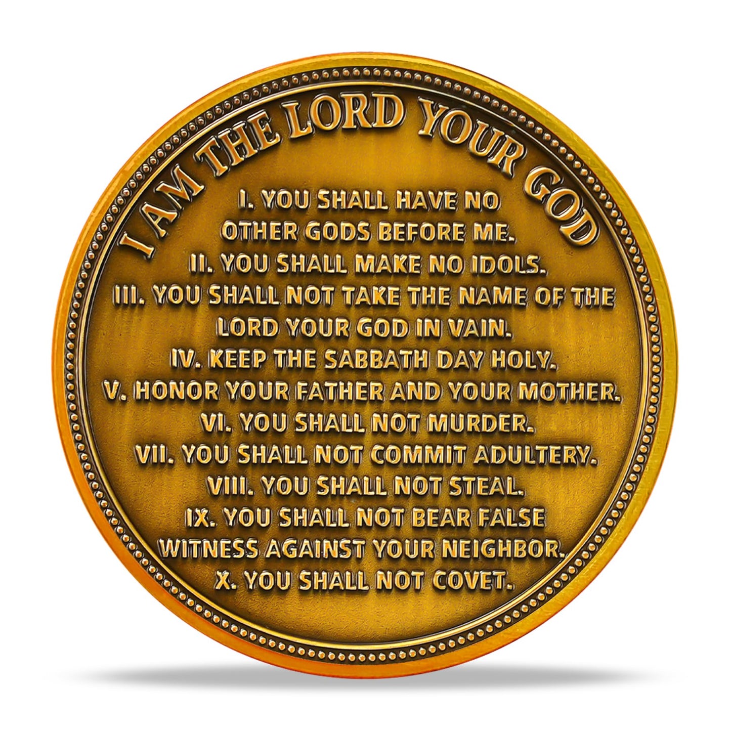 I Am The Lord Your God Ten Commandments Christian Challenge Coin mysite