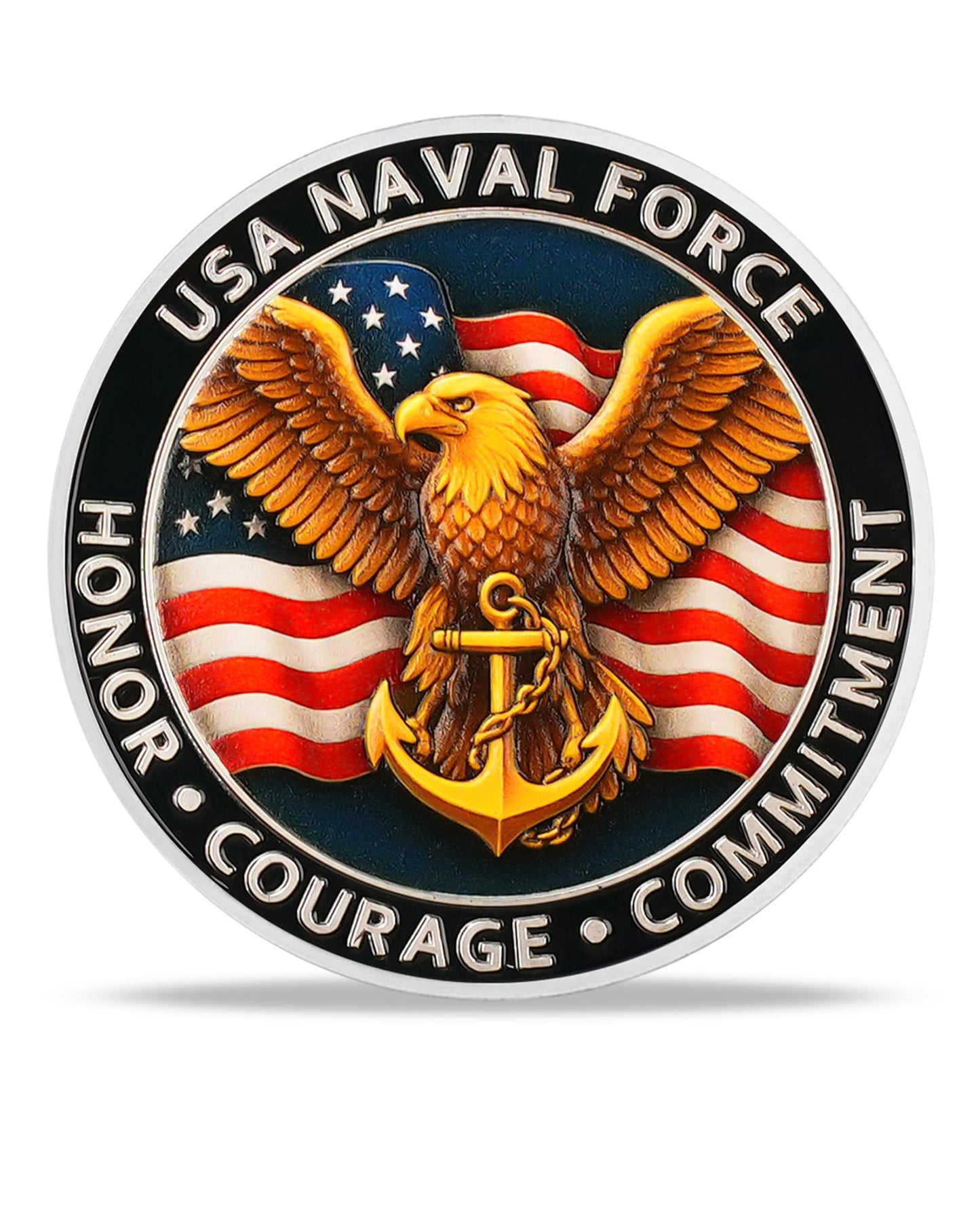 USA Navy Challenge Coin -Naval Force Coins with Warship & Eagl mysite