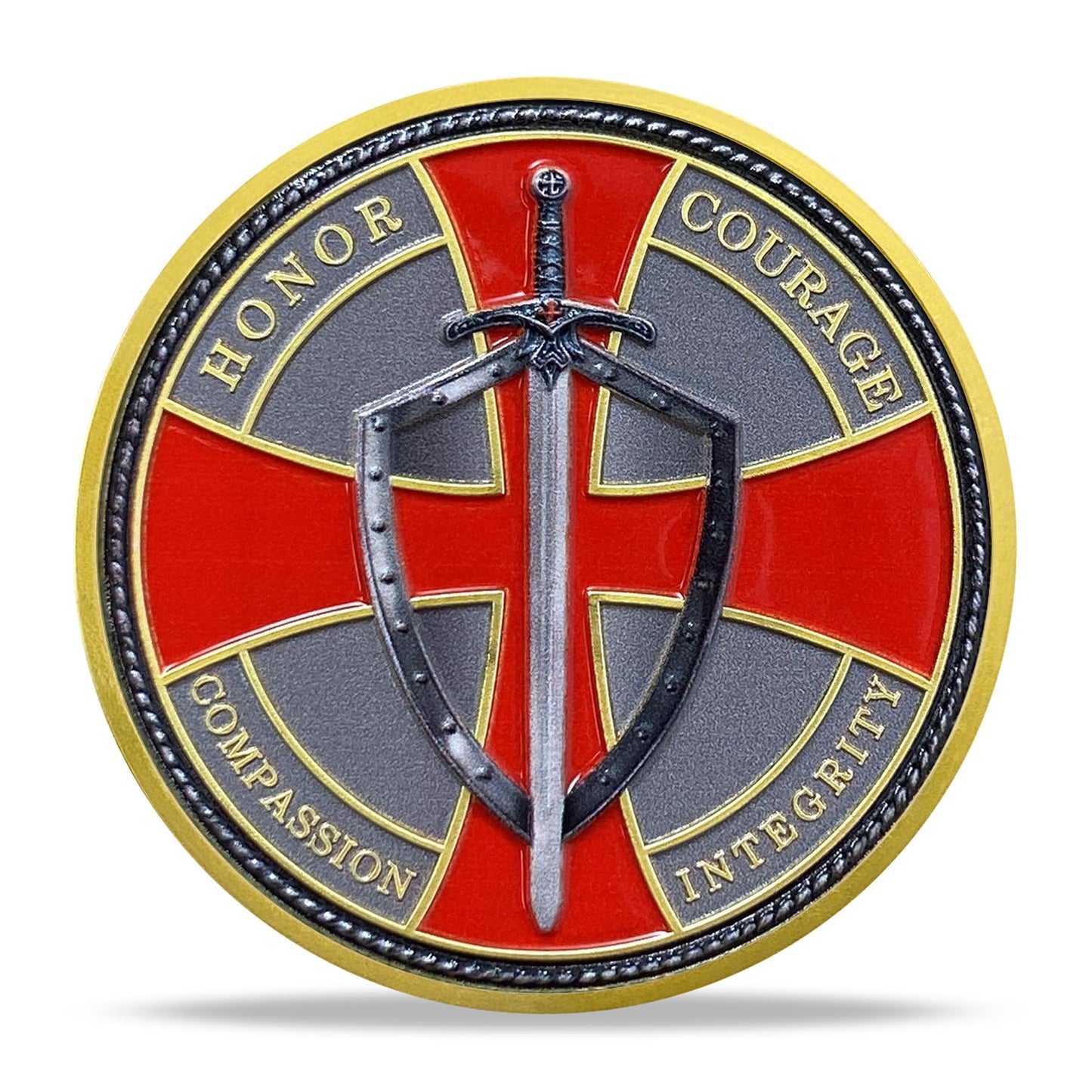 Steel Helm Knight Cross Challenge Coin mysite