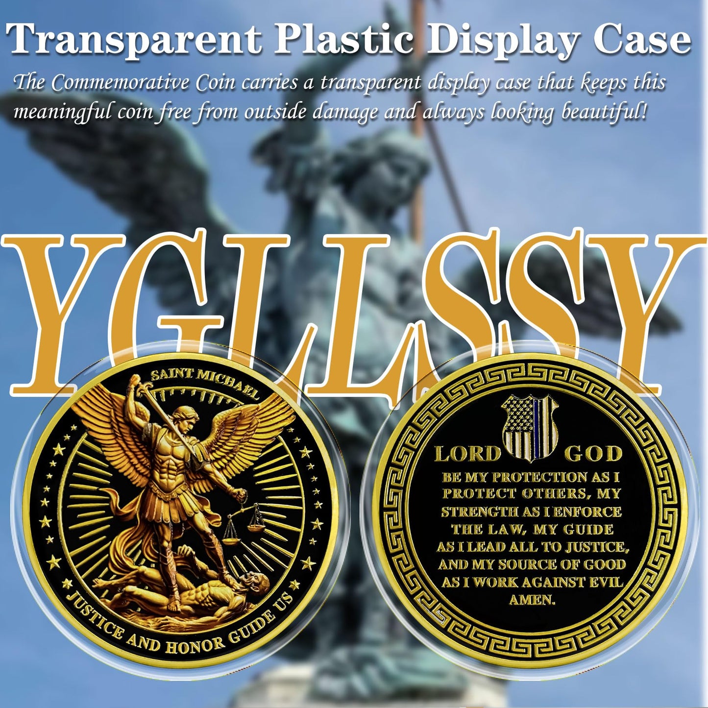 Police Patron Saint of Law Enforcement Archangel Michael Coin mysite