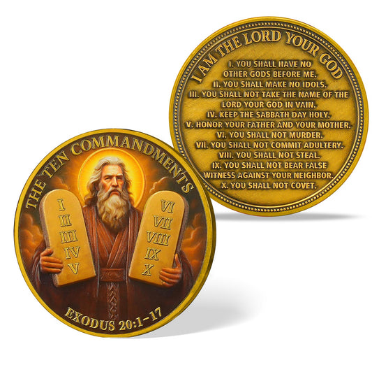 Ten Commandments Prayer Challenge Coin mysite