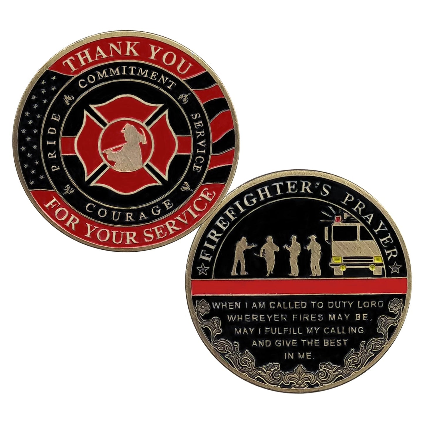 Firefighter Team Thank You Challenge Coin mysite