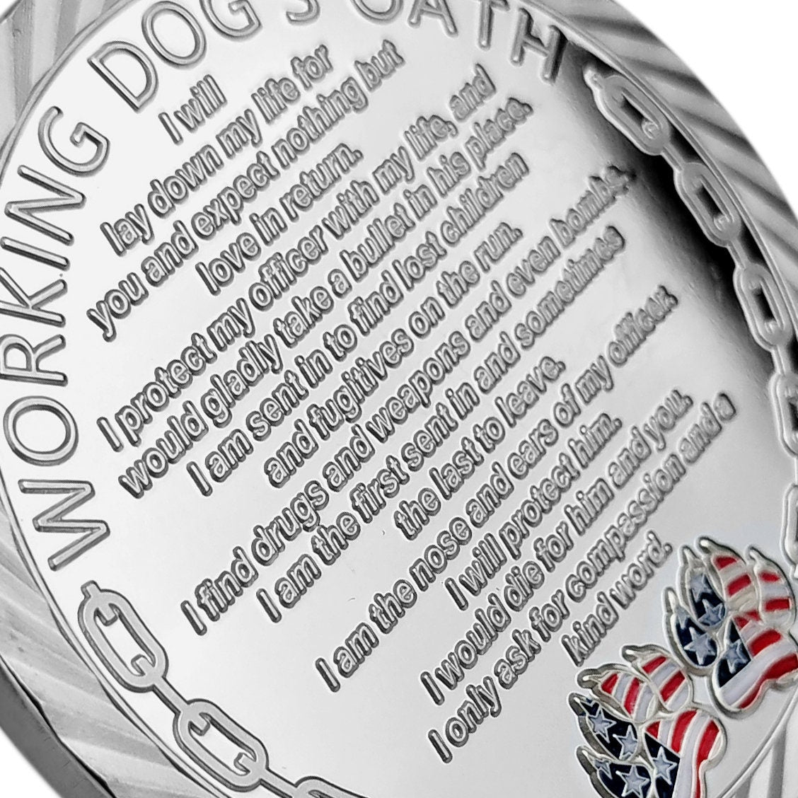 K9 Police Officer Friend Canine Prayer Blue Lives Matter Challenge Coin decowoodo