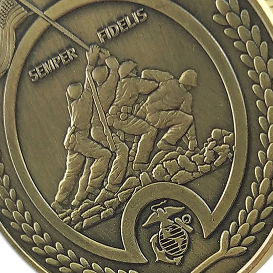 Marine Metal Key Chain Challenge Coin Opener USMC Devil Dog Motto Semper Fi/gift for Him for father decowoodo