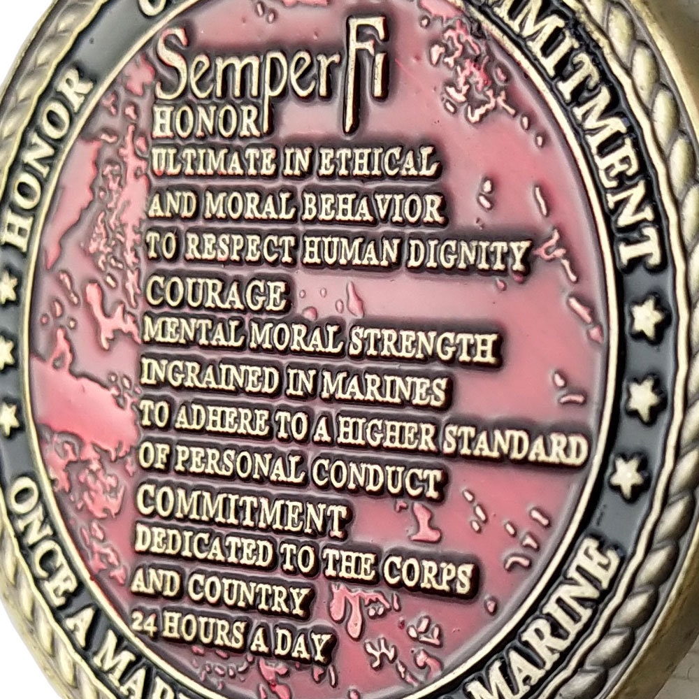 USMC Challenge Coin Marine Corps Veterans Creed Honor Collectible Gift Semper Fi/gift for Him for father decowoodo