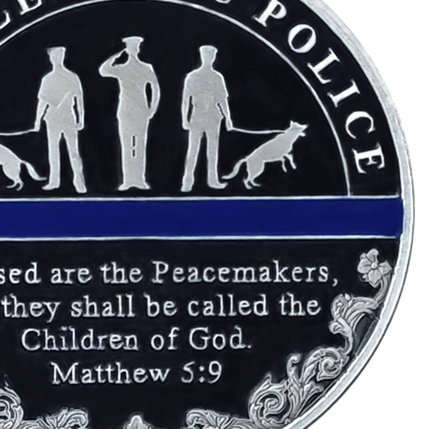 Police Officer & K9 Challenge Coin A Thin Blue Line Coin Law Enforcement Medallion/gift for Him for father decowoodo