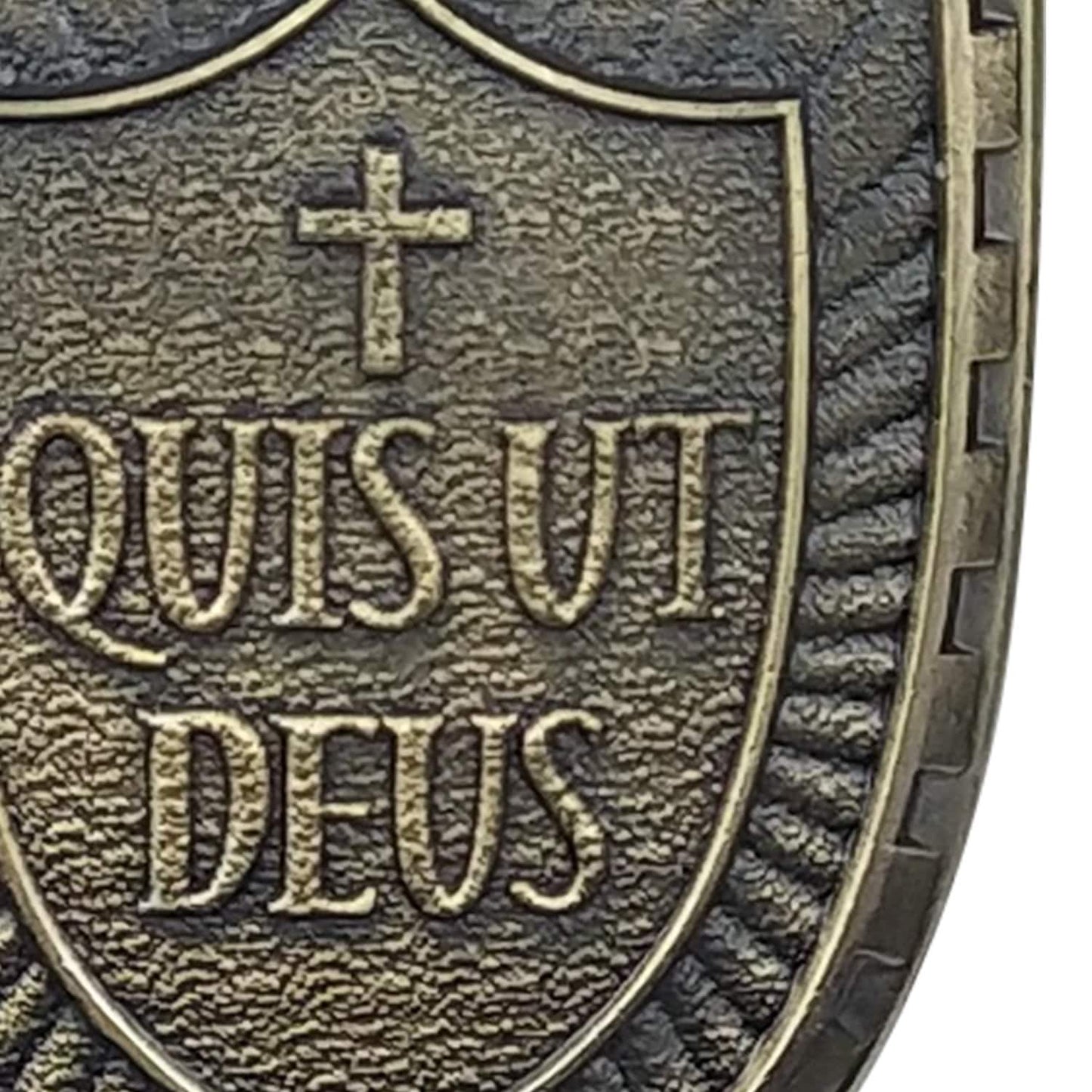 St Michael Patron Saint Challenge Coin QUIS UT DEUS Shield Badge Medallion/gift for Him for father decowoodo