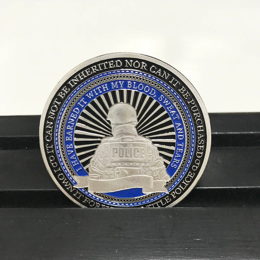 Police officers gift Blue Lives Matter Law Enforcement Challenge Coin God Will Judge Our Enemies/gift for Him for father DecoWoodo