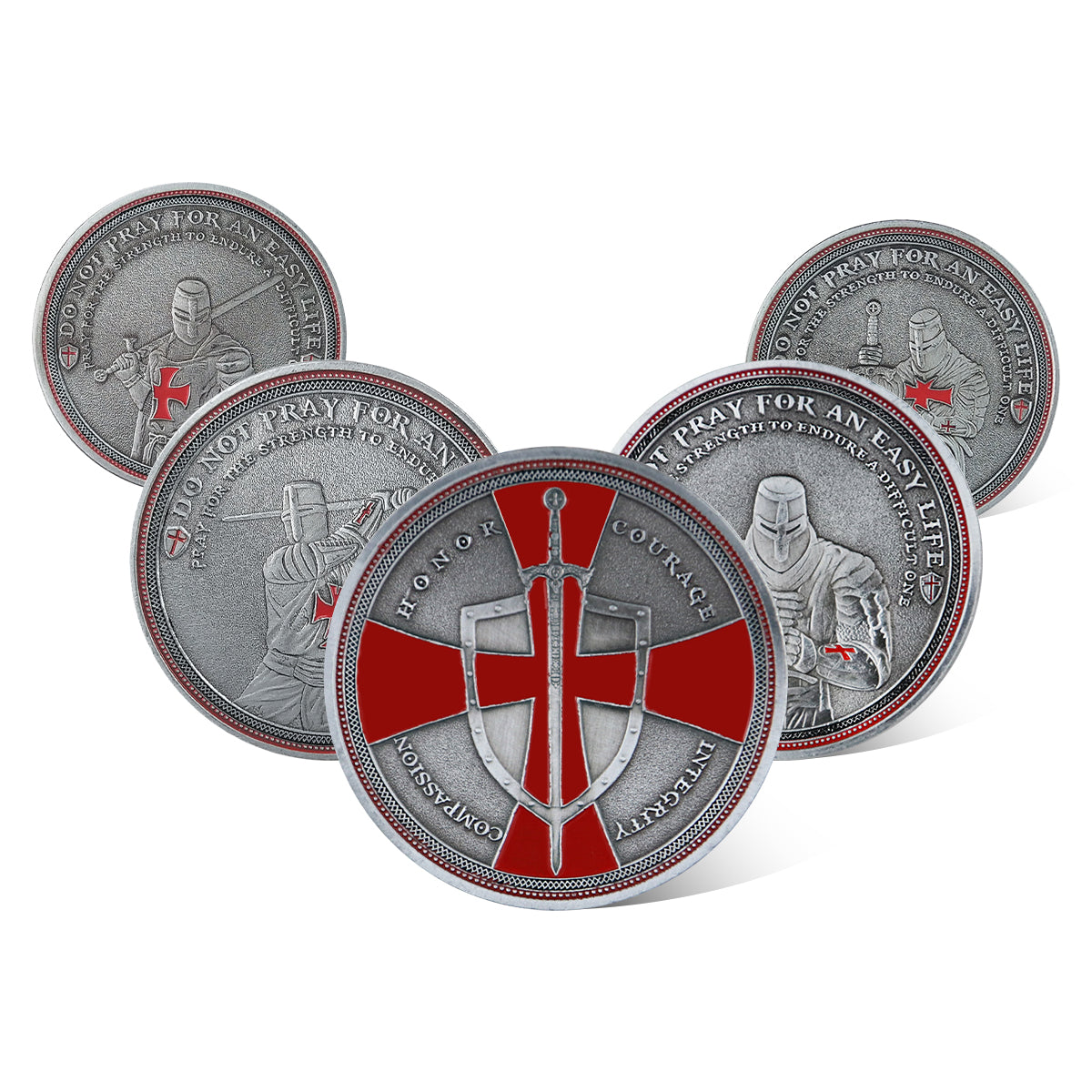 4 Pac Sets Knight Templar Challenge Coins Gift mysite
