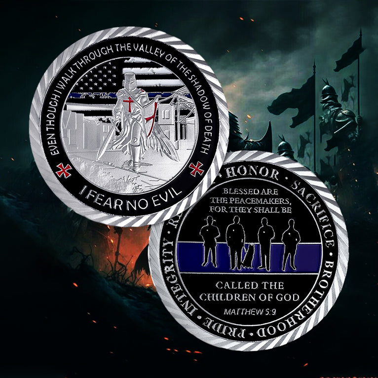 Police Justice Warrior Blue Lives Matter Challenge Coin mysite
