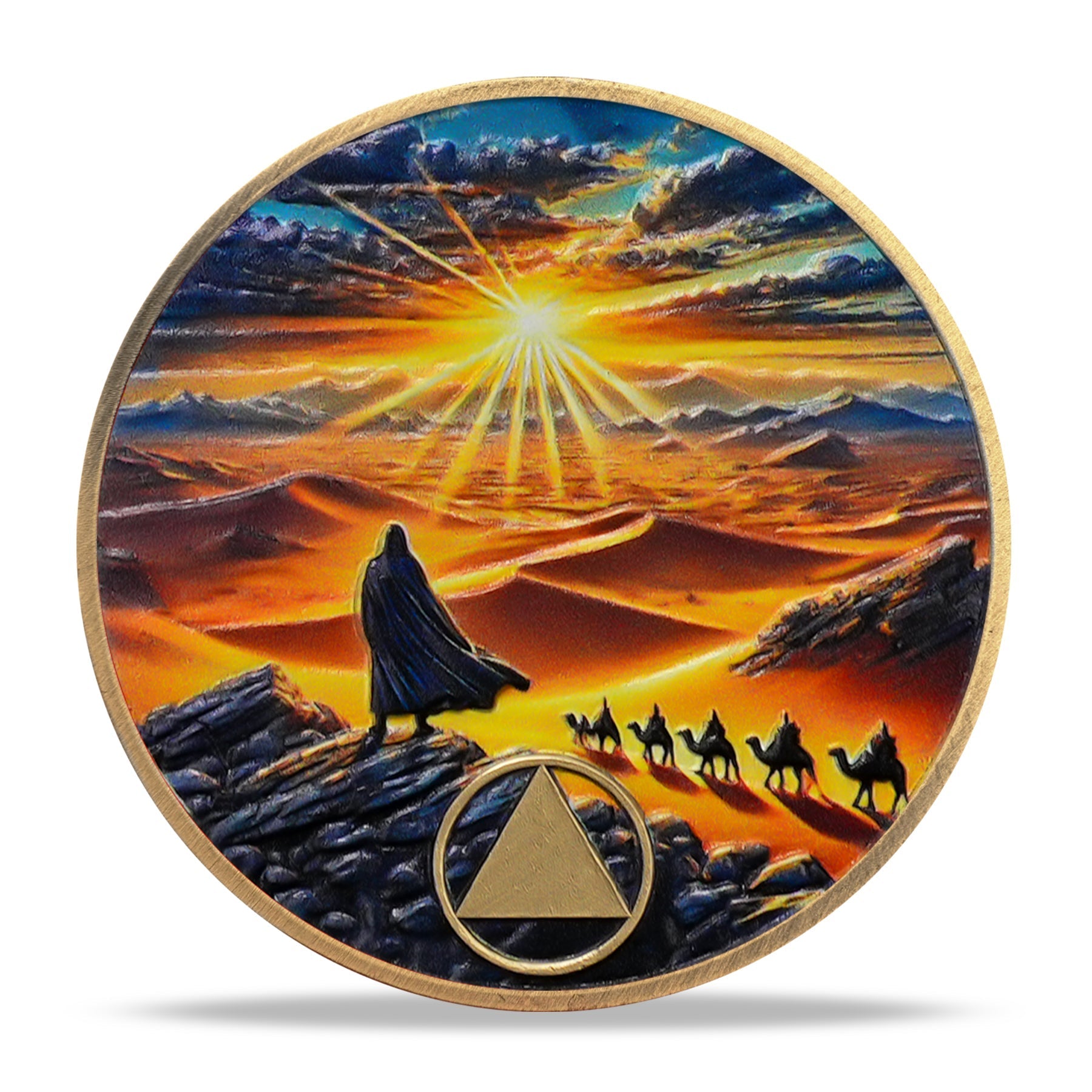 Personalized The Desert Dawn of Unbreakable Will Sobriety Coin mysite