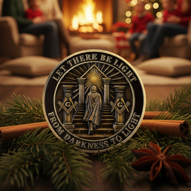 Masonic Darkness to Light Challenge Coin mysite