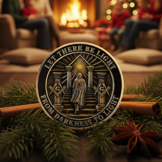 Masonic Darkness to Light Challenge Coin mysite