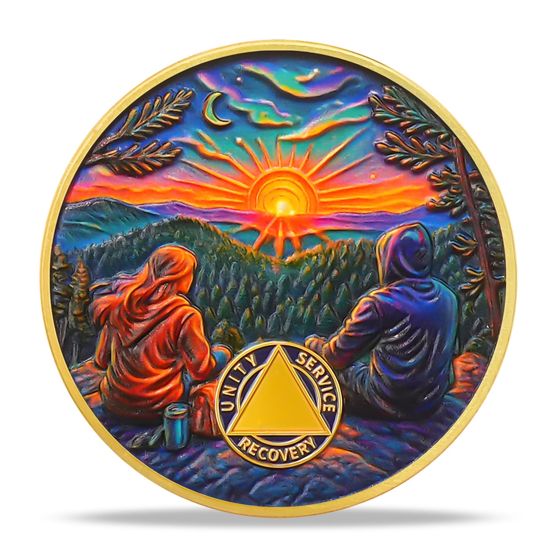 Personalized Step by Step Forest Sobriety Coin mysite