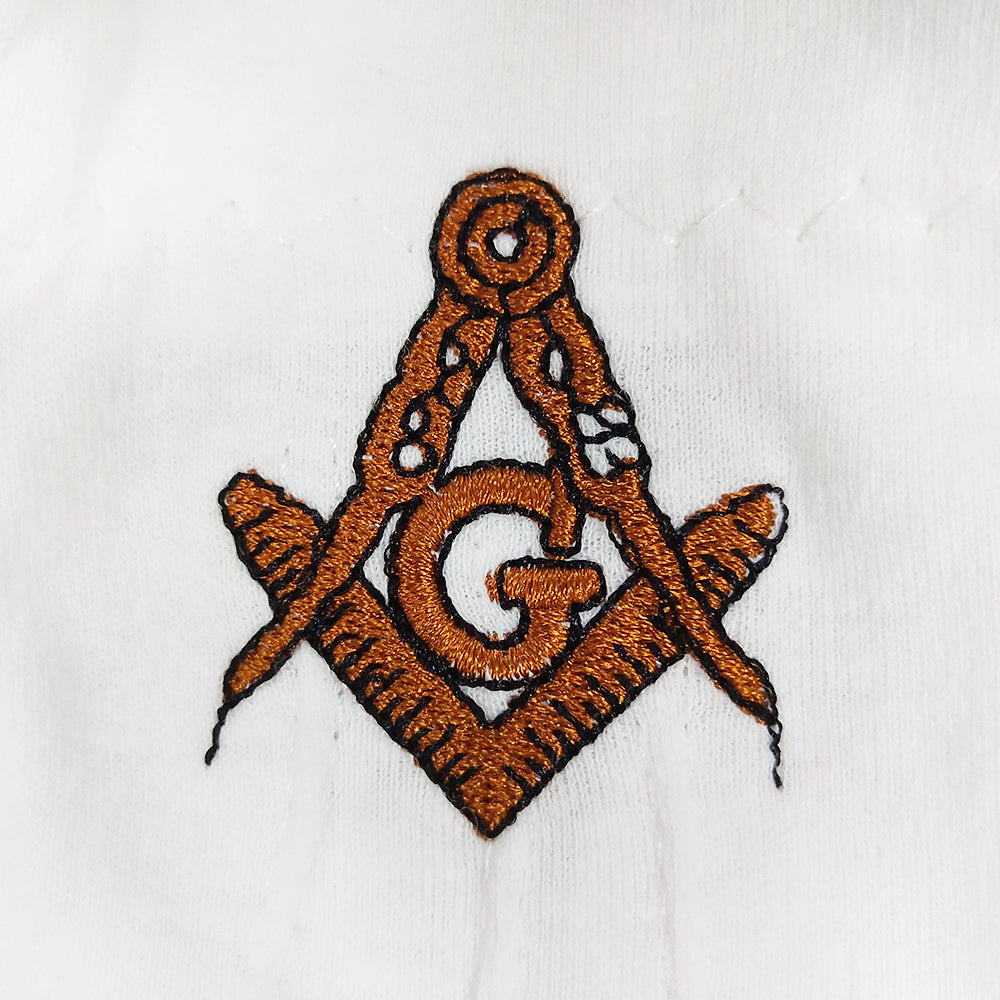 Masonic Golden G Symbol White Gloves mysite