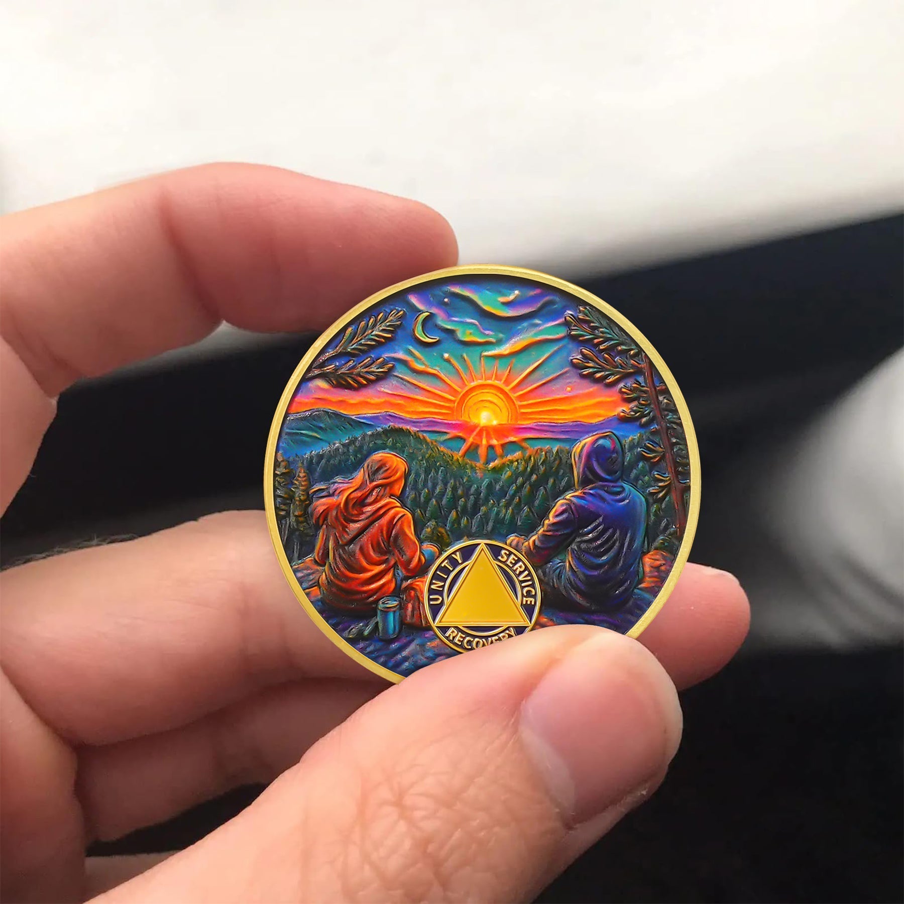 Personalized Step by Step Forest Sobriety Coin mysite