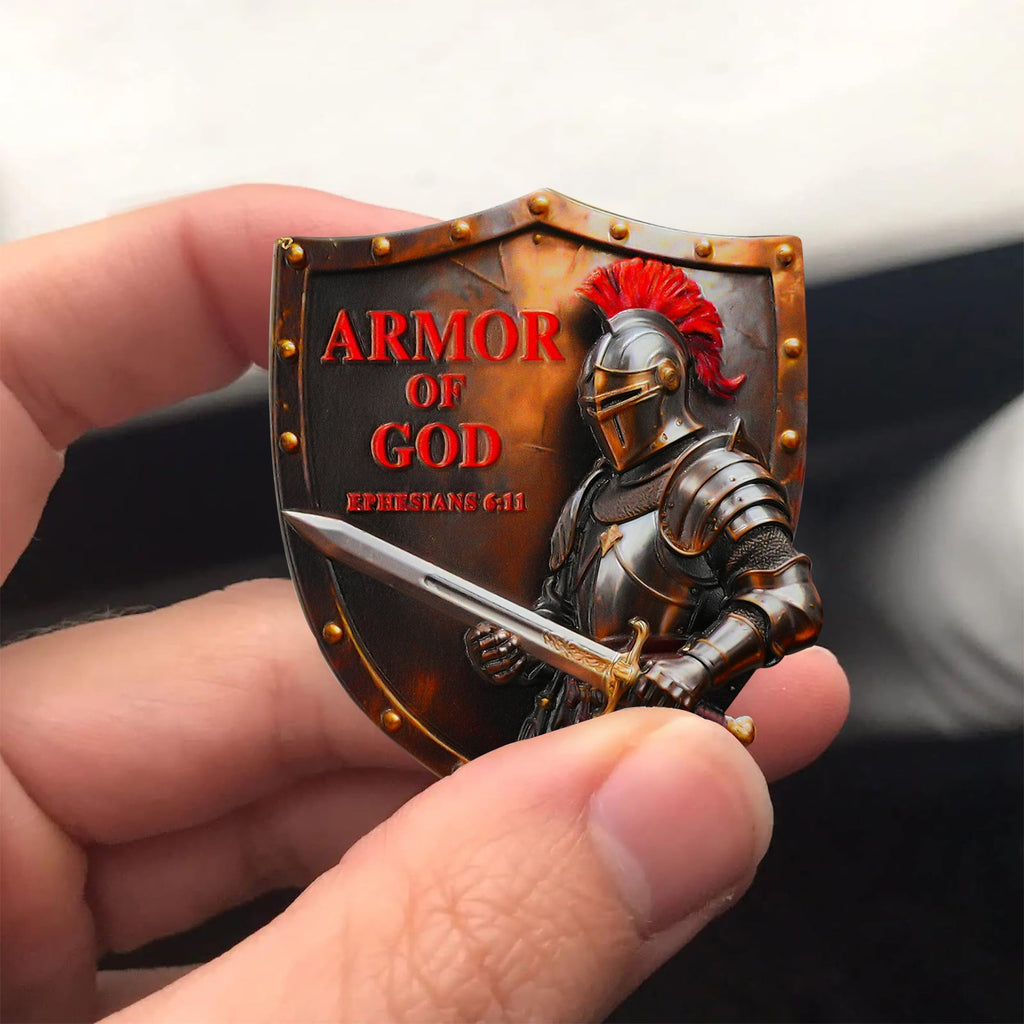 Knight Christian Faith ShieldArmor of God Challenge Coin with Ephesians 6:11 mysite