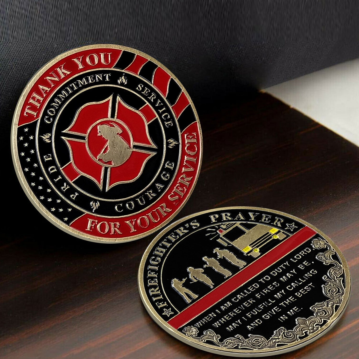 Fire Department Firefighter Brother Challenge Coin Thank You Appreciation Coin mysite