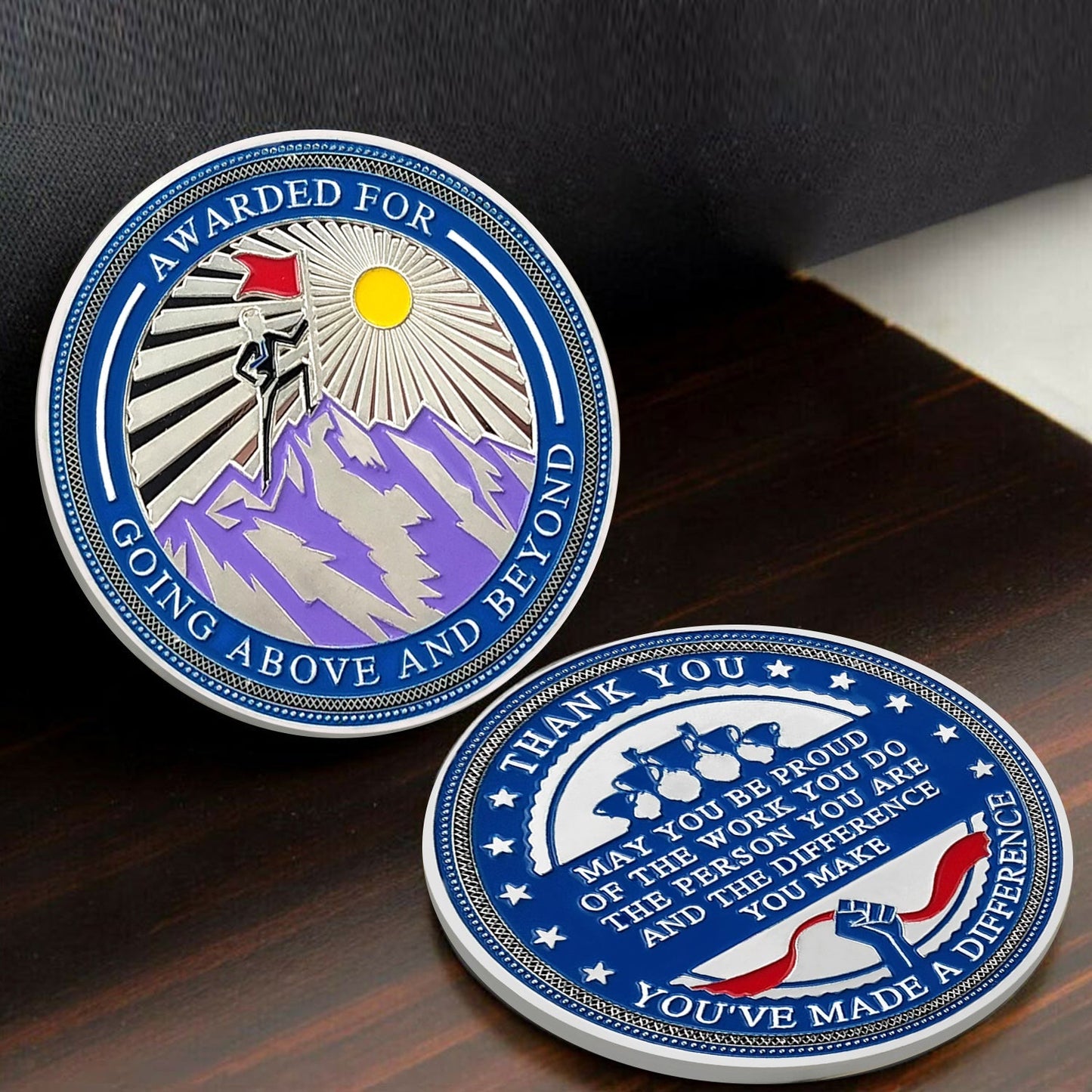 Encouragement Challenge Coin-Employee Appreciation Gifts Inspirational Thank You Coin for Students and Cowokers-Going Above and Beyond mysite