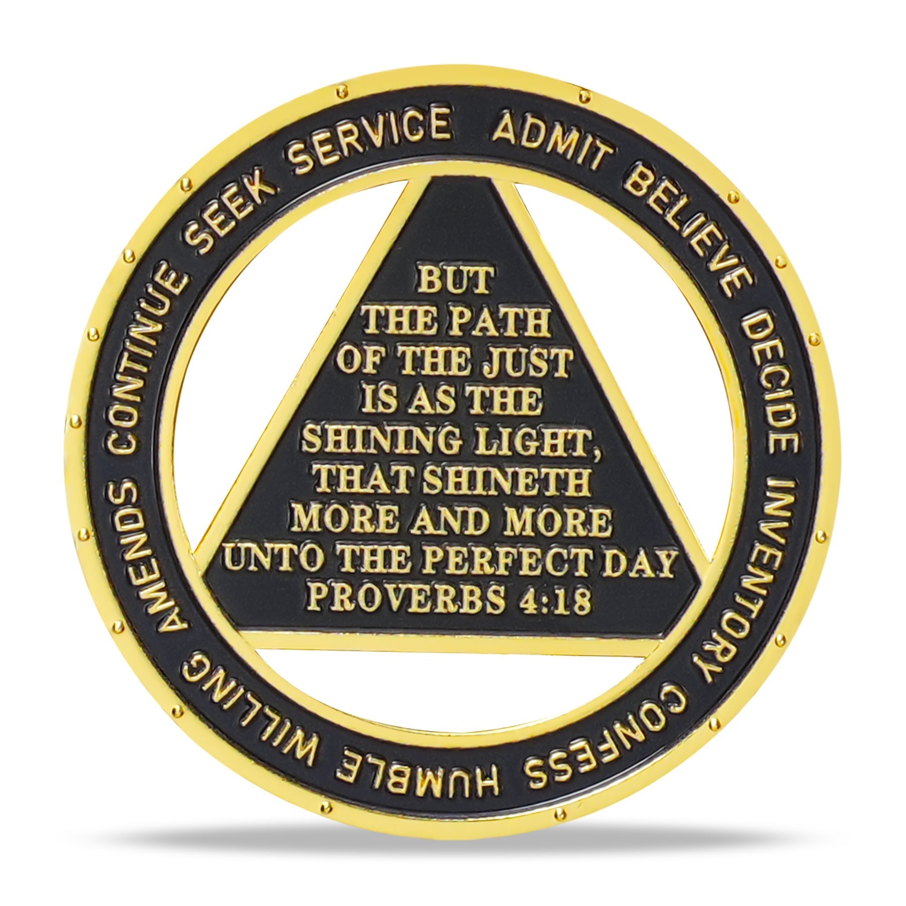 Personalized Hollowed-Out Iridescent Glass Rainbow Sobriety Coin mysite