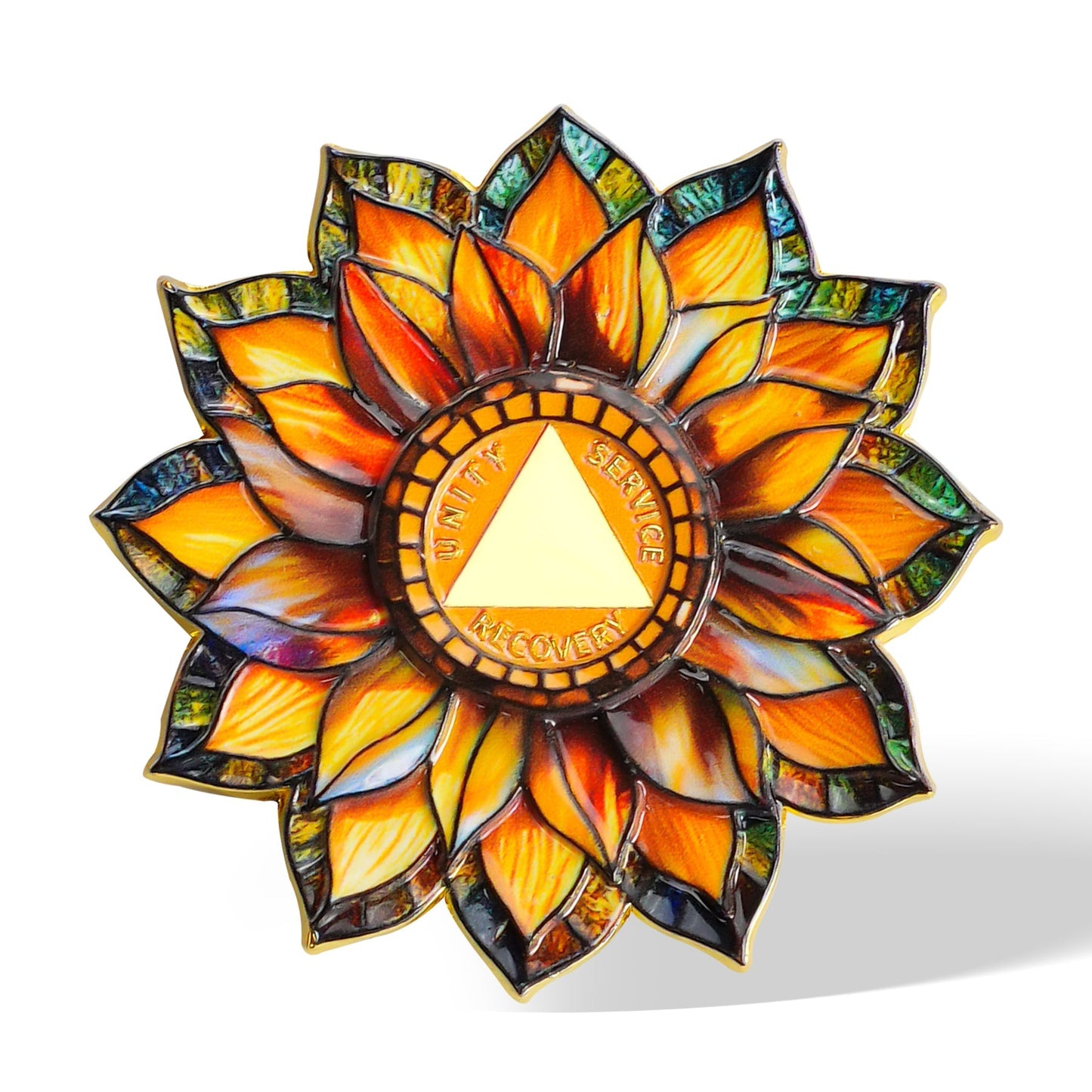 Personalized Sunflower Sobriety Coin mysite