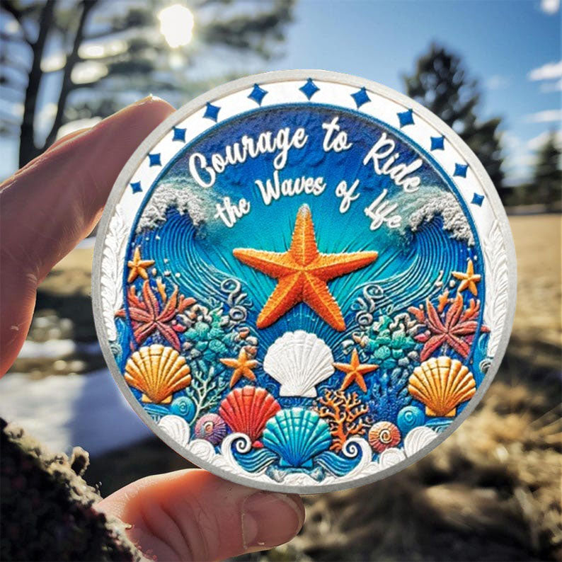 Unique Addiction Recovery Ocean Shells Sobriety Coin mysite