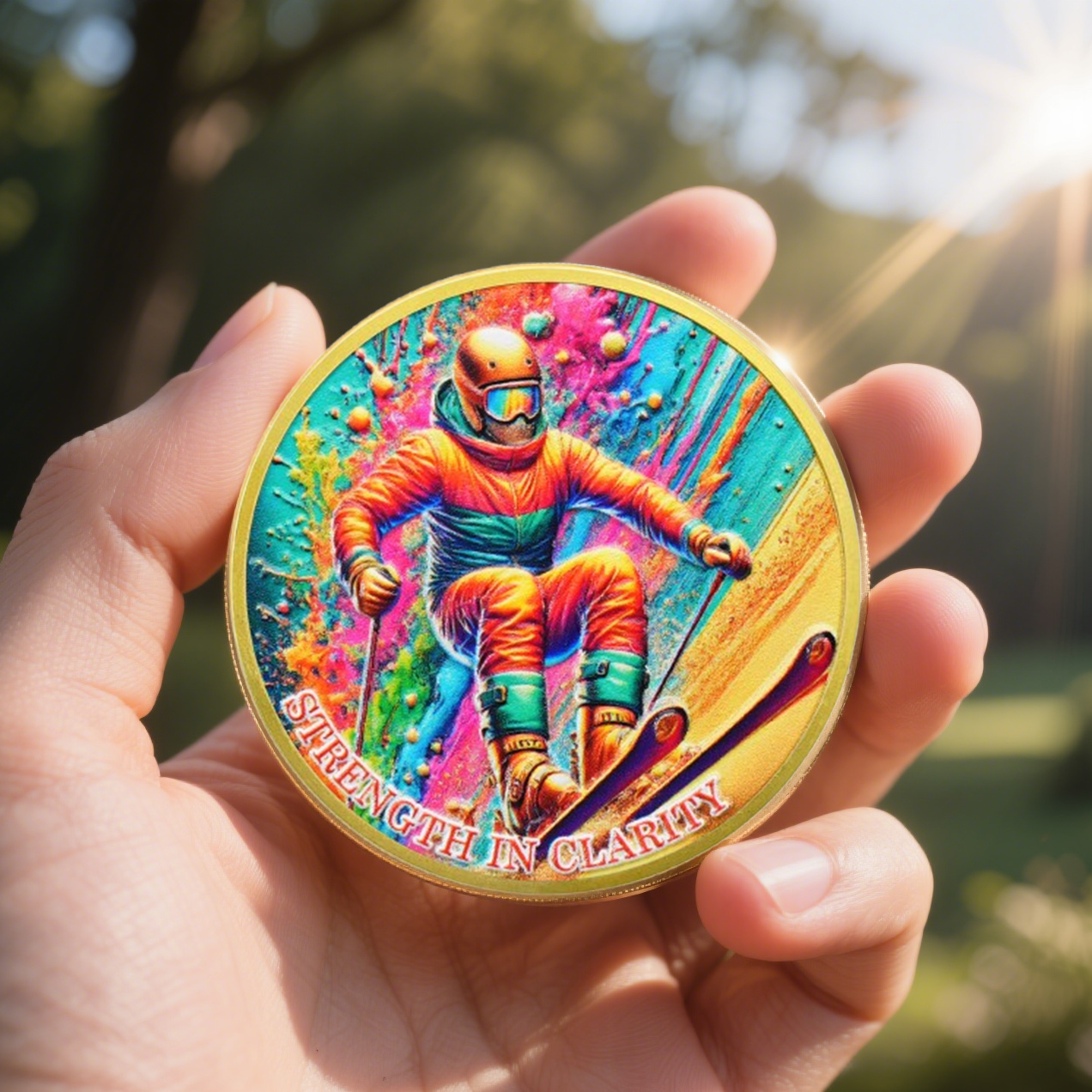 Breaking Limits Skiing Sport Sobriety Coin mysite