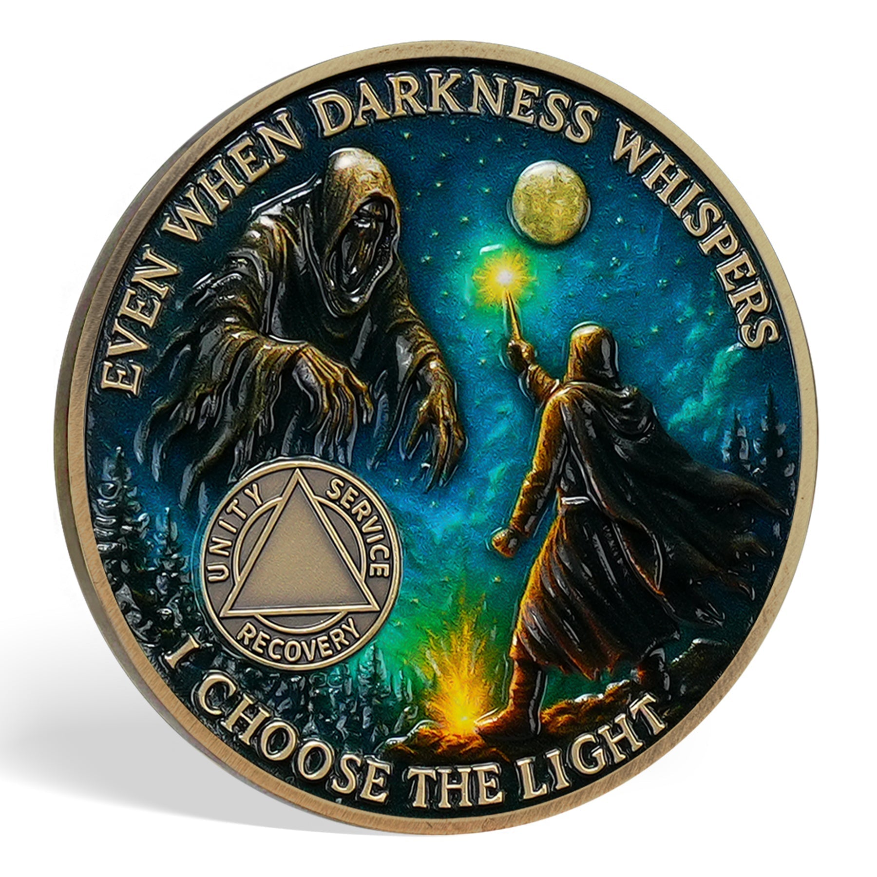 Personalized Darkness Whisper Recovery Sobriety Coin mysite