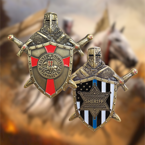 Knights Templar Armor Of God Challenge Coin Gifts for Christian🎁 mysite