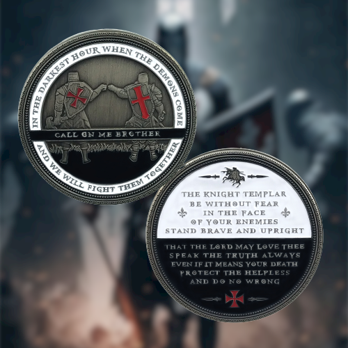 Knights Templar Armor Of God Challenge Coin Gifts for Christian🎁 mysite