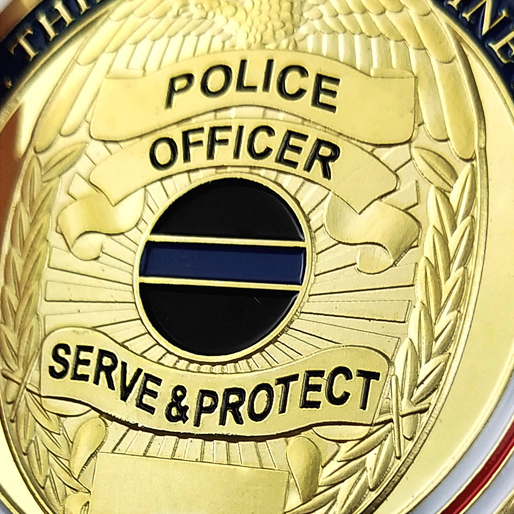 5 Pcs Thin Blue Line Police Challenge Coin Gift Set mysite