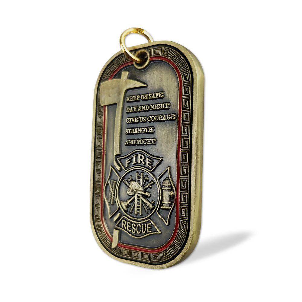 Saint Florian firefighter Prayer Challenge Coin Dog Tag mysite