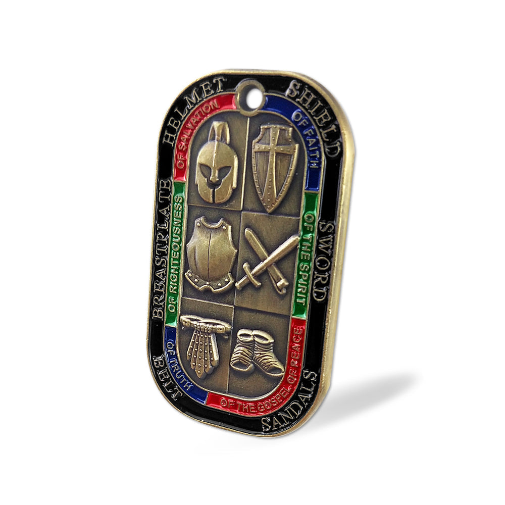 Put on The Whole Armor of God Dog Tag Pendant Necklace mysite