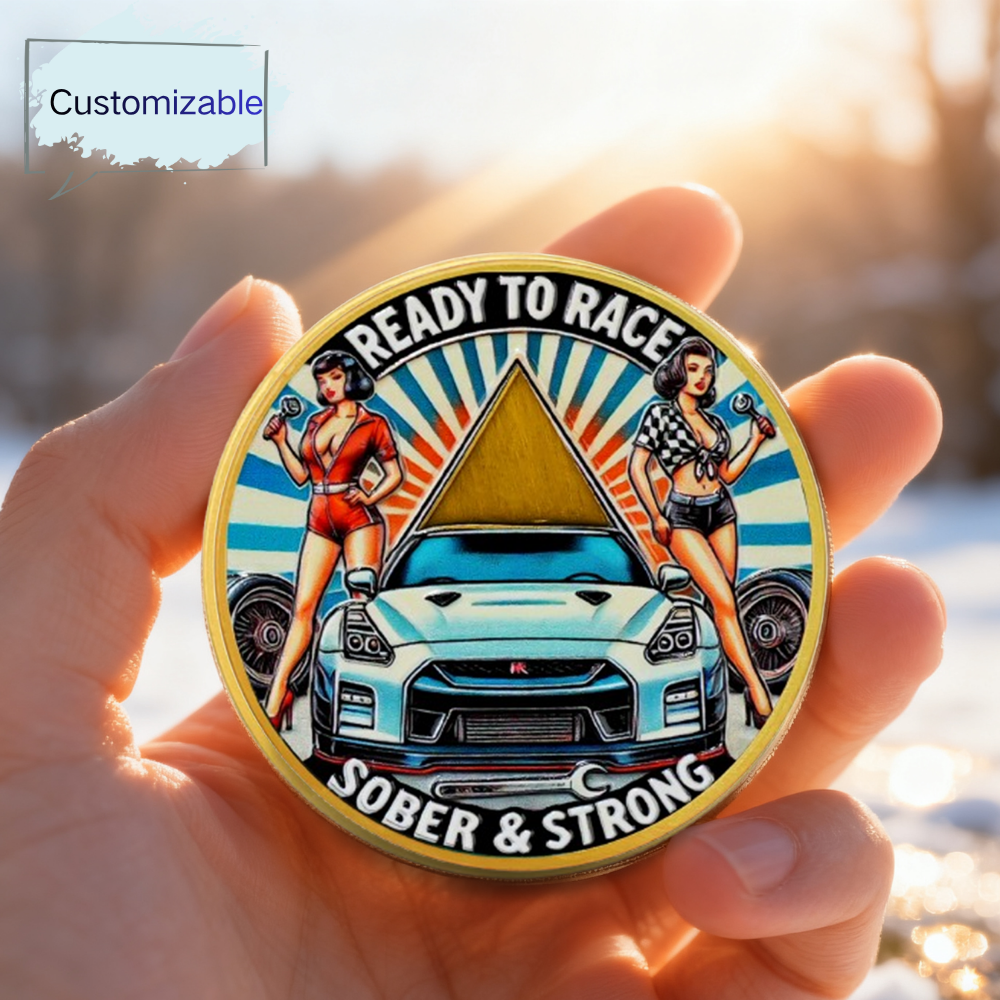 Personalized Ready to Race Race Queen Sobriety Coin mysite