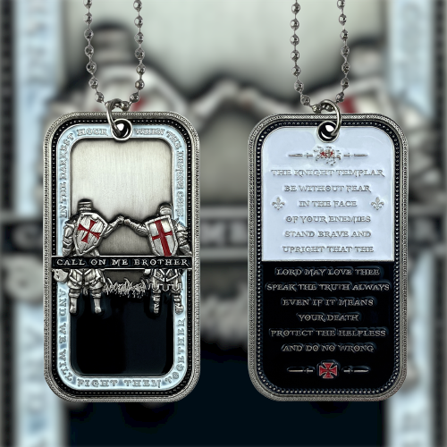 Knights Templar Call On Me Brother Dog Tag Pendant Military Necklace mysite