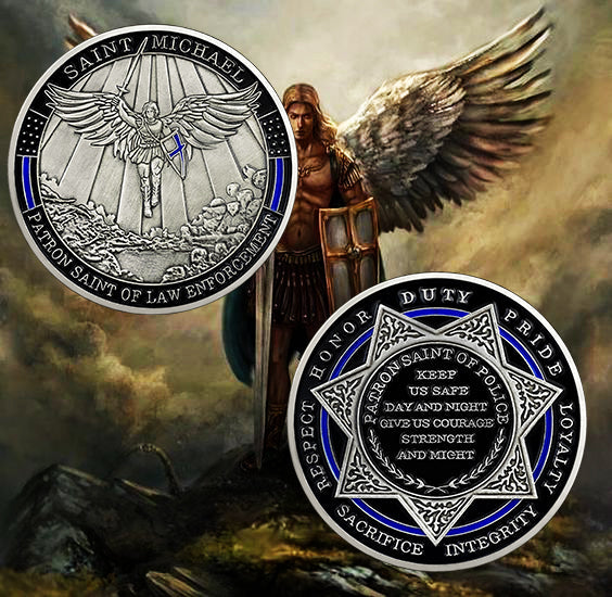 Winged Angel Police Badge Challenge Coin mysite