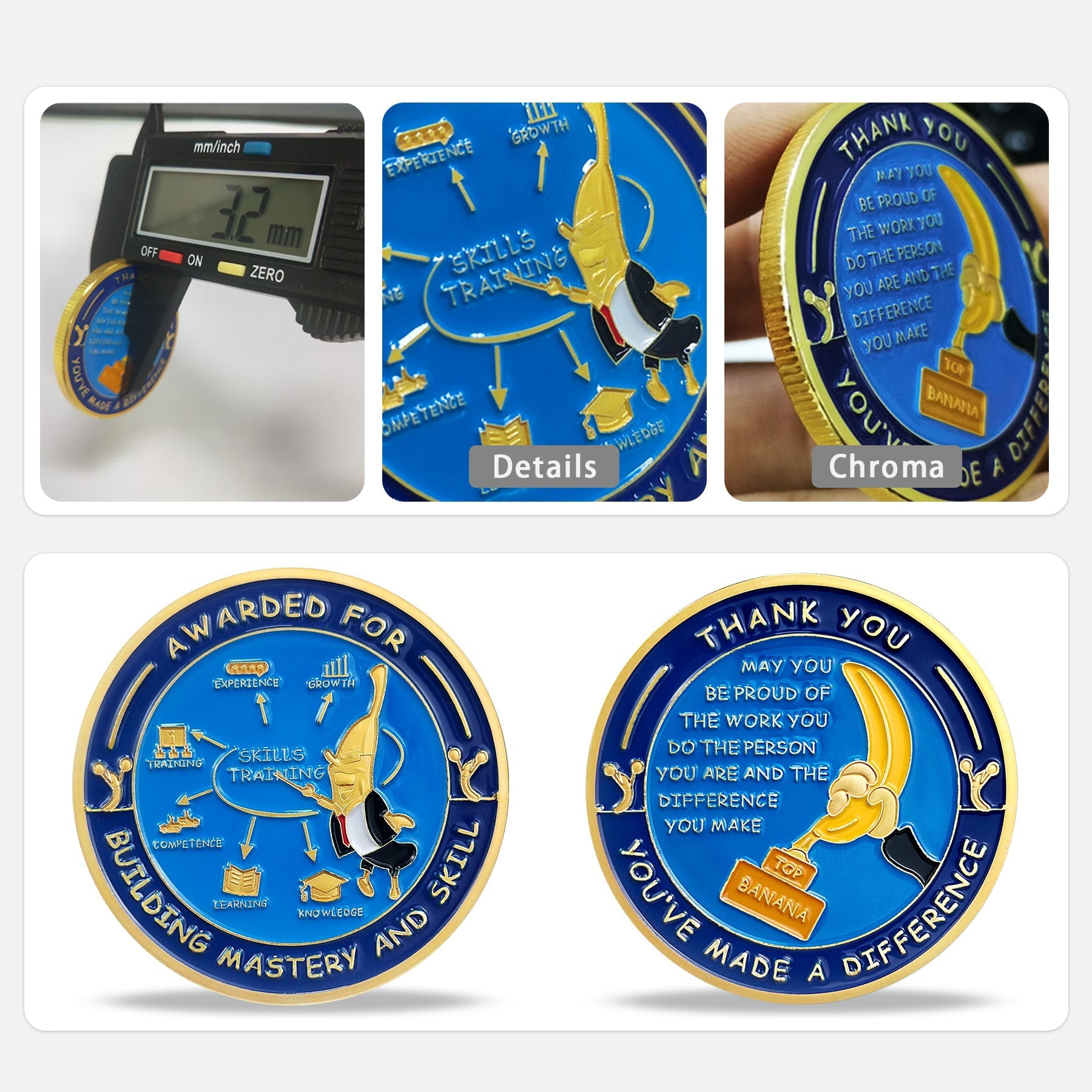 Encouragement Challenge Coin-Employee Appreciation Gifts Inspirational Thank You Coin for Students and Cowokers-Skills Teacher mysite